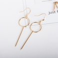 thumbnail image 2 of Pendientes redondos geométricos de moda para mujer Pendientes elegantes de aleación Decoración de joyería (Oro), 2 of 6