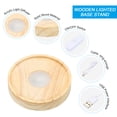 thumbnail image 3 of Unique Bargains 4' Wooden LED Light Base Light Display Base Stand for 3D Crystal Stone, Carving Style, Warm White Light, 3 of 6