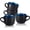Blue, variant on AmorArc 24 oz Soup Mugs with Handles, Jumbo Ceramic Bowls Mugs Set with handles for Coffee Cereal Cappuccino Snacks, Microwave&Dishwasher safe Soup Cups for Meal-Multicolor
