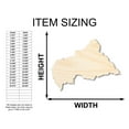 thumbnail image 2 of Unfinished Wood Central African Republic Country Shape - Central Africa Craft - up to 46" DIY 20" / 1", 2 of 3