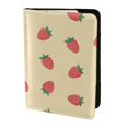 thumbnail image 2 of Rateoe Strawberries Pattern Passport Holder Wallet Leather Mulit-purpose Travel Wallet Credit Cards Case ,Passport Cover for Women Men-6.5 in, 2 of 5