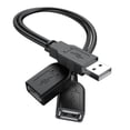thumbnail image 1 of Cable Divisor USB 2.0 ANDTOBO Negro para PC y Laptop, 1 of 8