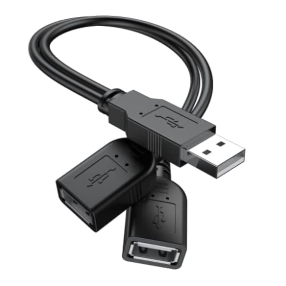 Cable Divisor USB 2.0 ANDTOBO Negro para PC y Laptop