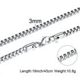 thumbnail image 2 of 1 TO 3MM THICK 14K White Gold BOX CHAIN NECKLACE FOR MEN JEWELRY LINK CHOKER WITHI 18 TO 24 INCH, 2 of 7