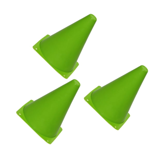 Sonducket 3x conos de tráfico de entrenamiento de fútbol: visibilidad mejorada, fácil de instalar, fútbol, baloncesto, entrenamiento, Mochilas de mochilero Verde 23cm