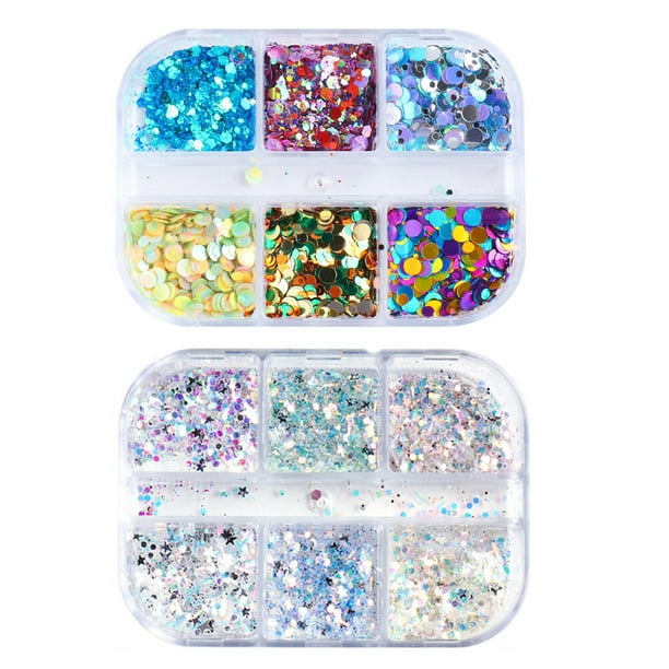 2 cajas de pegatinas de uñas creativas elegantes decoración de uñas de forma irregular calcomanías