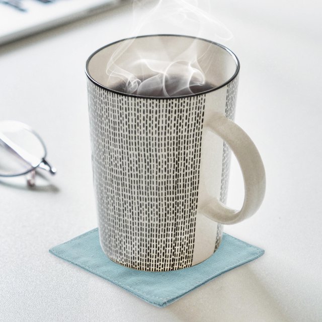 unbranded 4Ud Posavasos Aislantes De Tela Lona Para Bebidas Con Decorativo Azul