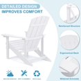 thumbnail image 3 of Superjoe High Impact Polystyrene Adirondack Chair Weather Resistant for Patio Deck Garden, Backyard, White, 3 of 6