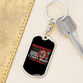 thumbnail image 6 of Fire Department Firefighters Stainless Steel or 18k Gold Premium Swivel Dog Tag Keychain, 6 of 10