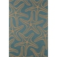 thumbnail image 1 of 3 x 4 ft. Plymouth Collection Starfish Flat Woven Indoor & Outdoor Area Rug, Blue, 1 of 1