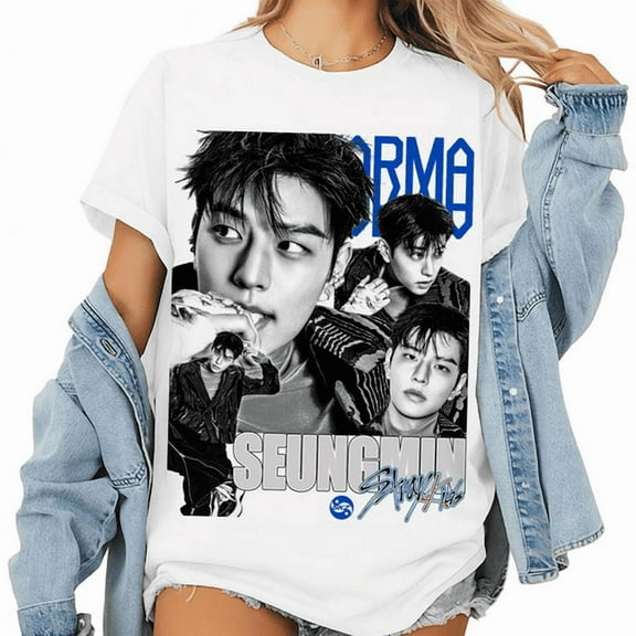 Retro Seungmin Kpop T-Shirt, Stray Kids Karma Album Shirt, dominATE SKZOO World Tour 2025 Tee