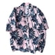 thumbnail image 1 of Sonducket Camisetas de manga corta informales con estampado geométrico para hombre, ropa holgada, camisas hawaianas, vacaciones de un solo pecho Camisetas Rosa XXL, 1 of 5