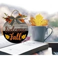 thumbnail image 2 of Eveokoki 11" Welcome Fall Sign Plaque Front Door Decoration Vintage Hello Wooden for Home Wedding Gift Round Wood Sign Decorating for Indoor & Outdoor Use, 2 of 5