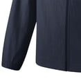 thumbnail image 5 of Men's Summer Jackets Sun Protection Trendy Comfortable Long Sleeve Solid Color Full-Zipper Elastic Cuffs Hoodies Light Shirts With Pockets Black L, 5 of 9