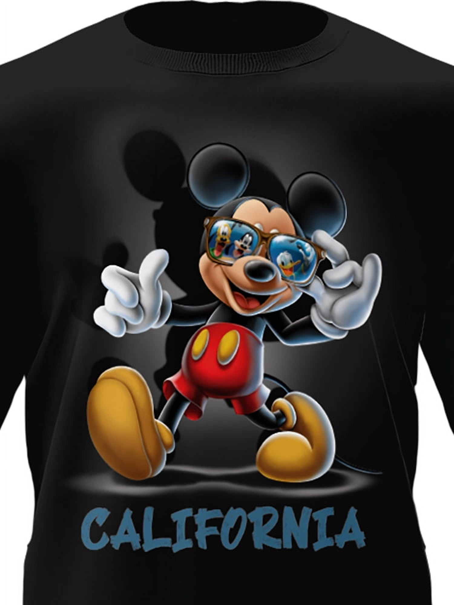 Disney Mickey Mouse California Glasses Adult Tee Shirt, XS-2XL (Unisex)