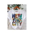 thumbnail image 1 of [elegant T-Shirt] Comfortable Breathable Women's Round Neck T-Shirt | Fashionable Letter Cartoon Print, Simple Design, Suitable for Daily Leisure and Versatile, Showing a Natural and elegant Style, a, 1 of 7