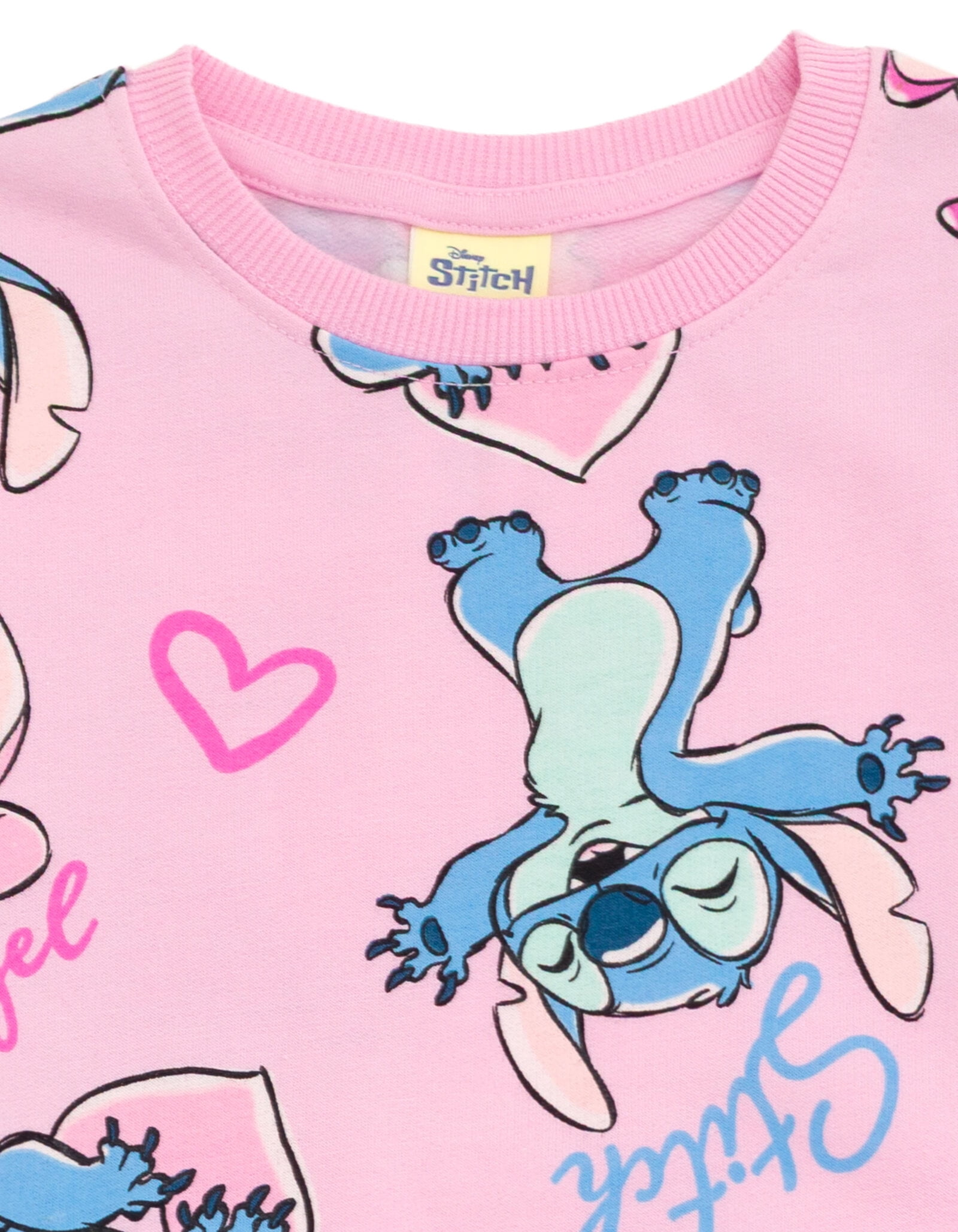 Disney Lilo & Stitch Angel Fleece Pullover Crossover Sweatshirt and Pants Outfit Set Toddler to Big Kid