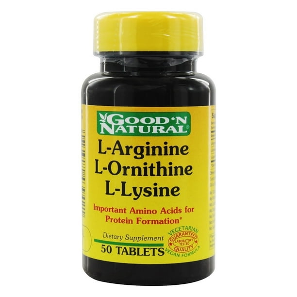 Good 'N Natural LArginine LOrnithine LLysine 50 Tablets