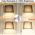 thumbnail image 3 of Fully Dimmable Floor Lamp - Floor Lamps 9W LED Light Bulbs, Standing Lamps for Living Room, Tall Lamp for Bedroom(Black and Beige), 3 of 14
