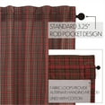 thumbnail image 2 of VHC Brands Primitive Rustic & Lodge Kitchen Window Curtains-Tartan Plaid Swag Pair, Panel 63x36, Brick Red, 2 of 8