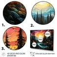 thumbnail image 3 of Designart "horizon Aurora Borealis Natures X" Landscapes Floater Framed Wall Art Living Room, 3 of 7