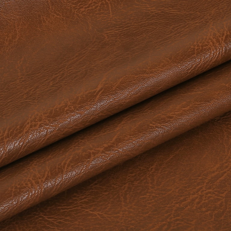 Faux Leather Fabric by The Yard, Upholstery Projects & Auto Interior  Reupholstered, Water Proof Durable 55 Width (1Yard, Brown)