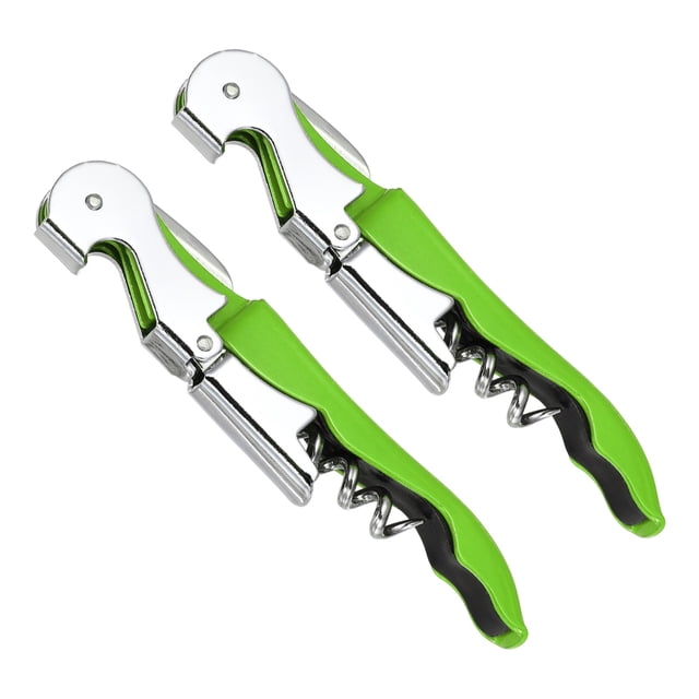 Uxcell 2 Pcs 4.8" Abridores de Vino Sacacorchos de Camarero, Verde