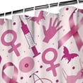 thumbnail image 3 of Pink Breast Cancer and Love Shower Curtain 84"x72" ,Bathroom Decorative Shower Curtains Set with 12 Hooks,Modern Waterproof Washable Shower Curtain, 3 of 6