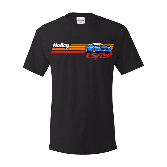 Holley 10312-3XHOL T-Shirt LS Fest Retro Camaro Stripe - Indigo - Adult 3X-Large - Each