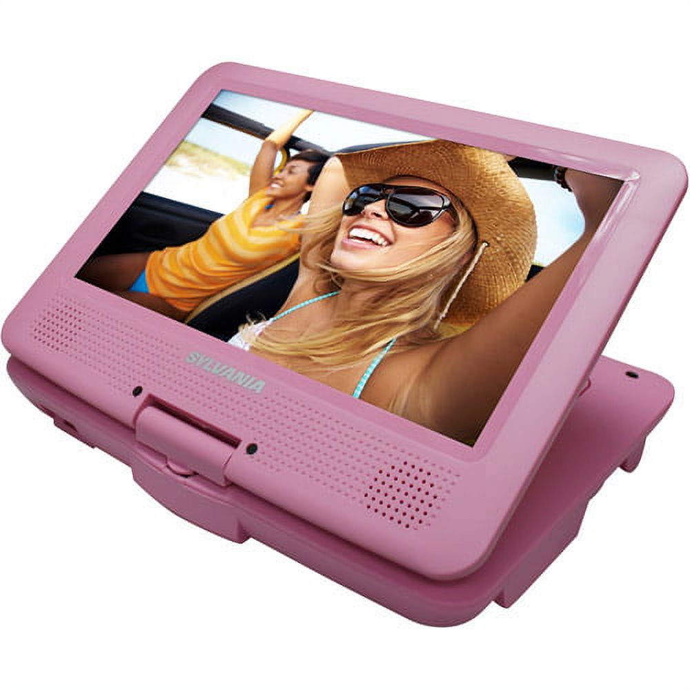 Sylvania 9" Portable Dvd Player With Swivel Screen & 5-hour Battery - SDVD9020 pink - image 2 of 4