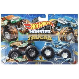  Hot Wheels Monster Trucks Arena Smashers Mega-Wrex vs.  Crushzilla Takedown with 1:64 Scale Mega-Wrex Toy Truck and 6 Crushable  Cars : Toys & Games