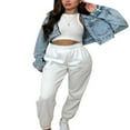 thumbnail image 3 of AMERTEER Women Basic Knit Summer Sleeveless Stretch Round Neck Crop Tank Tops, 3 of 6