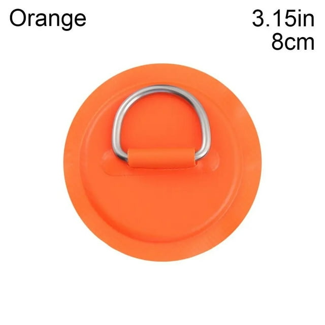 8pcs , 8cm Stainless Steel D Ring Pad/Patch With Glue for PVC Inflatable Boat Raft Dinghy Canoe Kayak Surfboard SUP Tie Down
