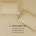 thumbnail image 5 of Dreamology Tencel Sheet Set, King Size 4 Pieces, 100% Pure Tencel Lyocell Sheets,Soft, Peached, Non Slip & Cooling Sheet for Hot Sleepers,Tencel Sheets with 16” Deep Pockets (Wood Ash), 5 of 5