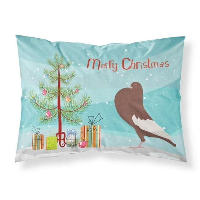 Carolines Treasures BB9321PILLOWCASE English Pouter Pigeon Christmas Fabric Standard Pillowcase