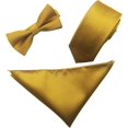 thumbnail image 1 of HAHDAXIA Ensemble 3 Pcs pour Hommes, Mode, Cravates Moulantes en Polyester, Nœud Papillon, Nœud Papillon, Poche, Carré, 1 of 5