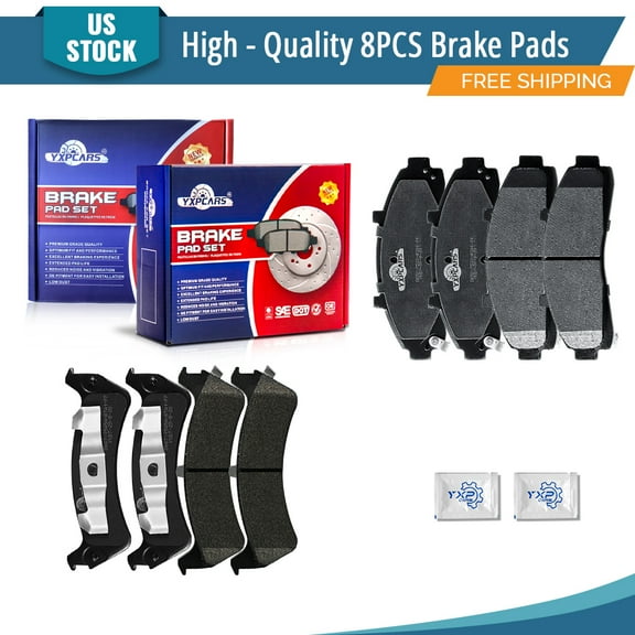 YXPCARS 8PCS Front & Rear Ceramic Brake Pads(D652 D667) for Ford Explorer 1995-2001 Ranger 1998-2002 Mercury Mountaineer 1997-2001