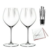 Riedel Performance Wine Glass (Chardonnay, 2-Pack) with Wine Pourer Bundle