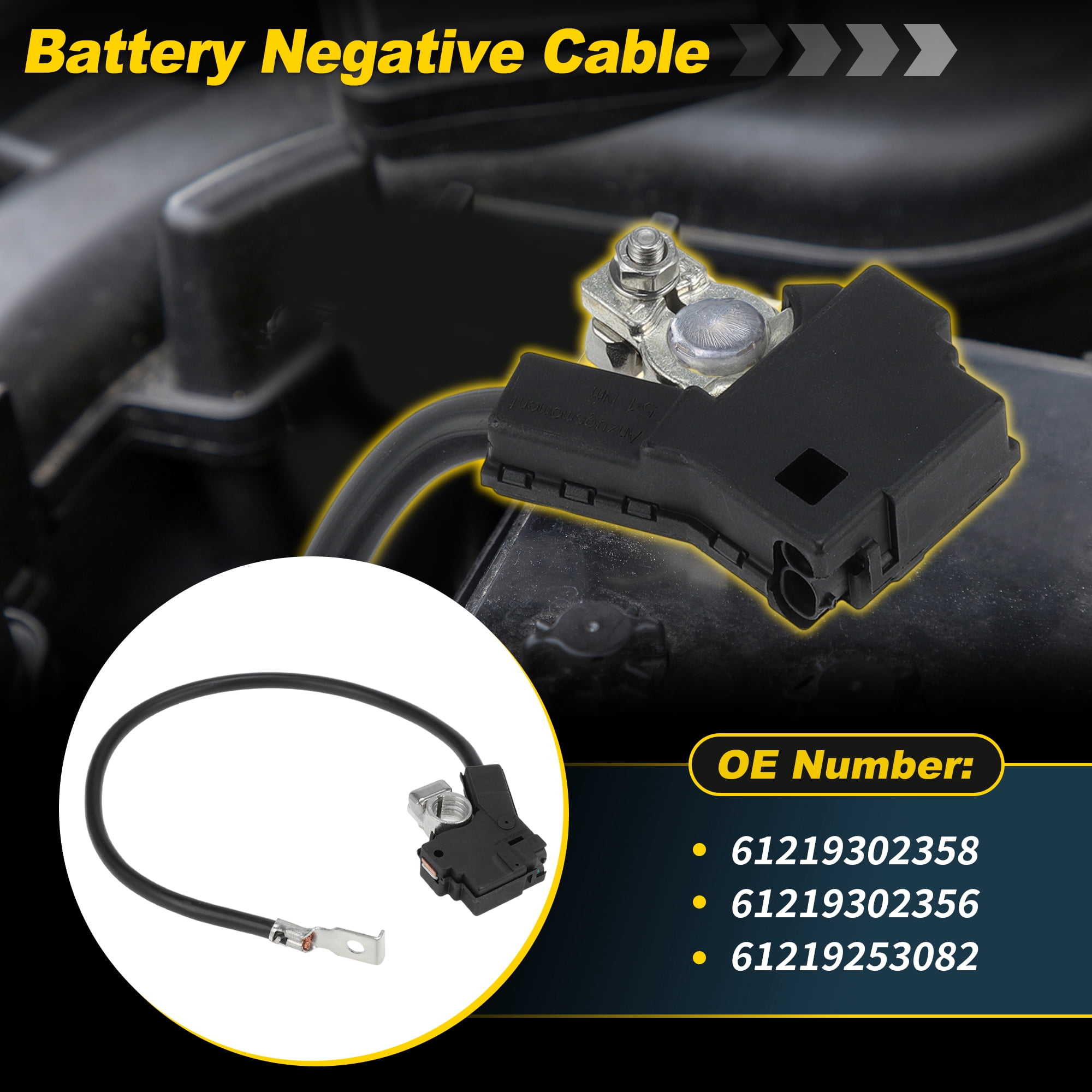 Unique Bargains Intelligent Battery Negative Cable for BMW 5 6 7 Series X1 X3 X5 X6 F18 F01 F02 F07 F10 No.61219302358/61219302356/61219253082