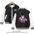 thumbnail image 3 of Sanrios Kuromi-Chaqueta de uniforme de béisbol para niño y niña, abrigo informal de manga larga con estampado Kawaii, ropa de regalo, 3 of 5
