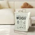 thumbnail image 2 of Harpi Laundry Hamper Clearance Foldable Thick Cotton Linen Sorting Basket, Household With Handle Iron Bracket Collapsible Laundry Baskets, Bathroom Breathable Large Capacity Dirty Clothes, 2 of 6