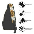 thumbnail image 5 of ZICANCN Crossbody Sling Bags for Women Men,Flowers Sunflowers Design Casual Shoulder Backpacks for Hiking Daypacks, 5 of 9
