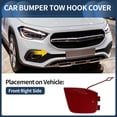 thumbnail image 2 of Tapa de gancho de remolque del parachoques delantero derecho Unique Bargains para Mercedes-Benz GLA Class No.A2478859403 Rojo, 2 of 7
