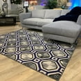 thumbnail image 2 of Flat Cozy Weave Geometric Mosaic Blue Area Rug/ Carpet, 2 of 4