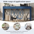 thumbnail image 4 of 60" Modern Farmhouse Console Table with 4 Drawers & Open Bottom Storage, Acacia Veneer Crisscross Entryway Sofa Table for Living Room, Hallway, Dining Room, 4 of 9