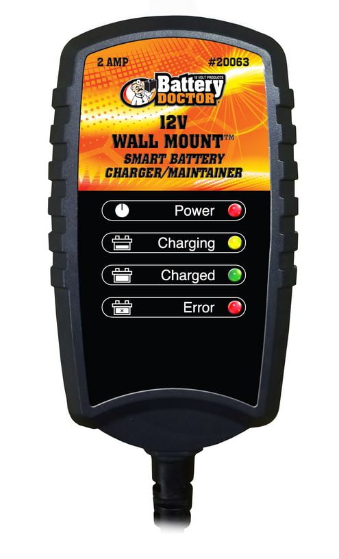 WirthCo 12V/24V Plug-In Smart Digital 5 Stage Car and Truck Battery Charger 