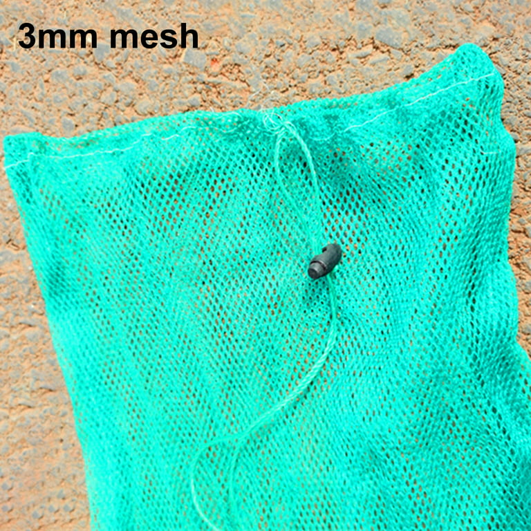 INC High Strength Angling Net Bag Fishing Accessory, Small Mesh Bags Bag  Camping Nylon Drawstring Bag Durable Mesh with Drawstring Cord Lock Closure  for Toys, Laundry 