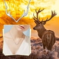 thumbnail image 5 of Silvora Silver Necklaces for Women Vintage Antler Deer Shape Pendant Necklace Dainty Ladies Trendy Jewelry Mother's Day, Christmas, Valentines Day, Birthday Gifts, 5 of 8