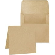Graphic 45 Staples Square Card 5.25"X5.25" With Envelope-Kraft
