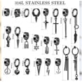 thumbnail image 4 of 25 Aretes Falsos Piercing Hombre Imán Acero Inoxidable Modelo Negro, 4 of 4